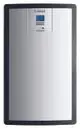 Vaillant-Warmwasserspeicher mit digitalem Display zur Temperaturregelung, in einem kompakten Gehäuse, installiert an einer Wand.
